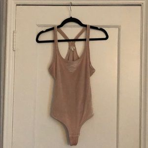 New Madewell Velvet Racerback Bodysuit